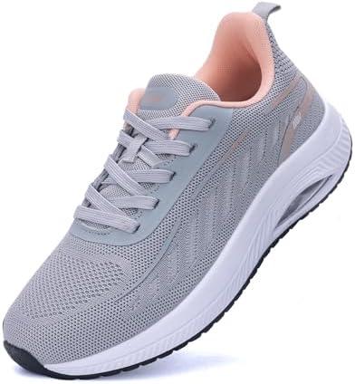 IIV Womens Wide Walking Shoes Arch Support Plantar Fasciitis Sneakers | Orthotic Tennis Shoes GrayPink 7.5 Wide