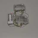 BXROIU 2 x Fairy Lights Battery Operated, Silver Wire Chains 8 Mode 5M 50 LEDs Timer String Lights with Remote Control for Bedroom Christmas Party Wedding Decoration (Multicolor) (2Pack(3AA,not included)Multicolor)