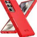 NTG for Samsung Galaxy S24 Ultra Case, [2 Layer Structure Protection] [Military Grade Anti-Drop] Lightweight Shockproof Protective Phone Case for Galaxy S24 Ultra 5G 6.8 inch 2024-Red