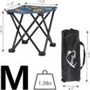 Wind Tour Portable Folding Camping Stool Outdoor Camping Lightweight Samll Chair for Fishing Hiking Gardening and Beach with Carry Bag (Medium Blue -1)