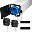 RV Bumper Cap Cover, 2 Pack, Black, Universal Fit, Fits Standard 4 Inch Square Bumpers, Conceals Sewer Hoses, Bolt-On Installation