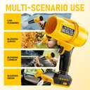 Cordless Leaf Blower for DeWALT 20V Battery,580000RPM Brushless Turbo Jet Blower with 3 Nozzles, Lightweight Handheld Blower for Patio, Lawn, Yard, Leaves, Dust, Garage & Snow Cleaning (No Battery)