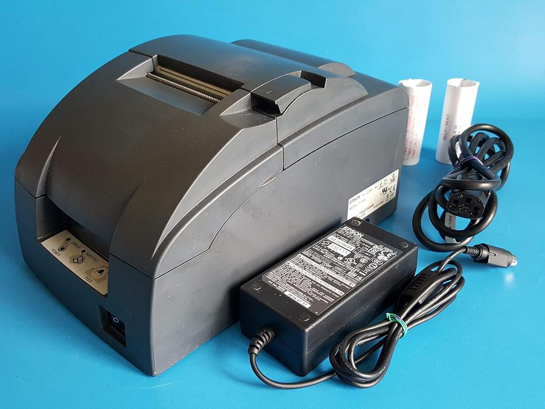 Epson TM-U220B M188B POS Receipt Printer USB Interface - Red & Black Ribbon - with Power Supply 