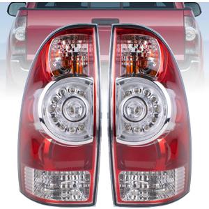 Boine Tail Light Compatible With 2005-2015 Toyota Tacoma Pickup Driver and Passenger Side Rear Light Brake Lamps LED Lens - Bulb and Harness Included 8155004160 8156004160