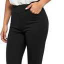 Pants for Women, Comfort Stretch Skinny Slim Dress Pants, Skinny High Waist Pull on Pants with Pockets (14, Black)