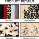 2 x 2 Pcs Dog Hat, Leopard Flannel Hat Pet Christmas Winter Warm Caps Cute Accessories Neck Ear Warmer Pullover Hood Warm Scarf, Calming Dog Hood for Small Medium Large Dogs (Leopard M)