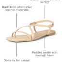 Amazon Essentials Women's Flat Strap Sandals with Memory Foam
