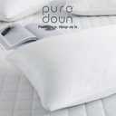 puredown Cooling Goose Feathers Down Pillows for Sleeping, Hotel Quality Chill Pillow with Removable Pillowcase, White, Queen Size, 20x30 Inches, 1 Pack