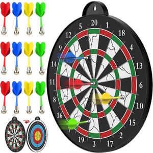 Dart Board - 12pcs Magnetic Darts - Excellent Indoor Game and Party Games - Gifts for 5 6 7 8 9 10 11 12 Year Old Boy Kids