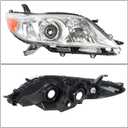 munirater Chrome Housing Halogen Headlight Assembly Replacement for Sienna 2011-2020 Passenger Side