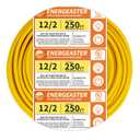 Energeaster Solid Indoor 12/2 W/G NMB Cable 250ft, Electrical Wire, Yellow