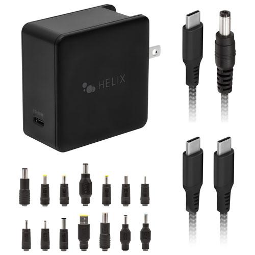 Helix 65W Universal USB-C Laptop Charger Power Adapter (ETHNBC65U) Black