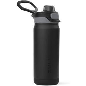ZULU Powerfill Pro 18oz Kids Stainless Steel Water Bottle with Quick Fill Lid, Triple Wall Vacuum Insulated, Leak Proof Locking Lid, Sip & Chug, Reusable, BPA Free, Dishwasher Safe, Tonal Black