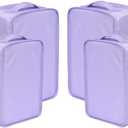 Travel Shoe Bags, Foldable Waterproof Shoe Pouches Organizer-Double Layer (2+2 Purple Shoebags)