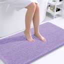 OLANLY Bathroom Rugs 44x24, Extra Soft Absorbent Chenille Bath Rugs, Rubber Backing Quick Dry, Machine Washable Bath Mats for Bathroom Floor, Tub and Shower, Home Decor Accessories, Lavender