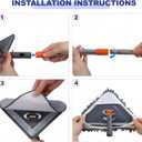 Wall Cleaner Mop with 79 Inches Long Handle, 360 Wall Washer Cleaner Tool for Walls/Ceiling Fans/Dust/Baseboard/Floors Clean, Ceiling Cleaner Tool Duster with Squeegee 6 Replacement Pads