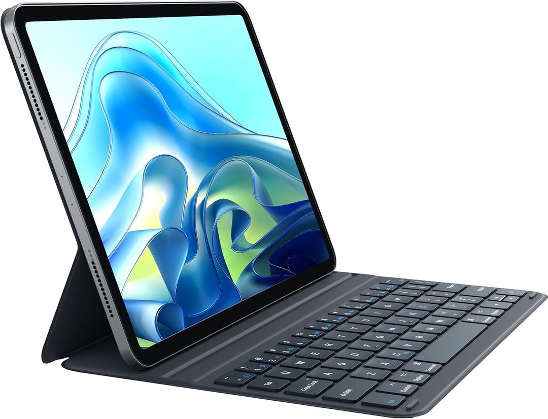 CHESONA Ultra-Light for iPad 10th Case with Keyboard (10.9", 2022), Detachable Magnetic Folio Keyboard Case for iPad 10th, 868H Lasting via CR2032, Long Slim & Portable Wireless Keyboard, Grey