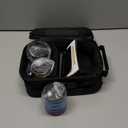 Carbon Lined Bag with Combination Lock, Airtight Glass Jar & UV Protection Glass, Moisture-Proof Travel Organizer for Coffee, Tea, Large Capacity Storage Case (Black Combo)