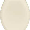 Gerber Elongated Toilet Seat with Cover, Soft Close, No Slam, Quick & Easy Install, Heavy-Duty Plastic, Adjustable Fit for Standard Elongated Toilets, Durable & Fade-Resistant, Bone G009921325