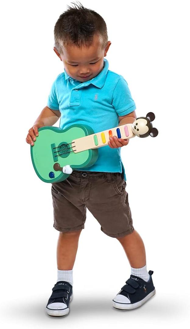 Disney Hooyay Mickey Mouse Musical Guitar Rock n Swap Early Learning Toys for Ages 18 Months and Up, Multicolor (20235)