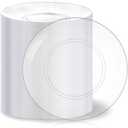 Hioasis 100pcs Clear Plastic Plates for Party - 7.5" Dinner Plates Disposable, Heavy -duty, Classy and Elegant for Wedding