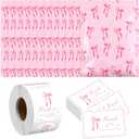 200 Pack 10x13 Pink Bow Poly Mailers Set Waterproof Self Adhesive Cute Shipping Bags with Thank Cards and Stickers Set for Small Business Large Mailing Envelopes Bulk Tear Resistant