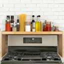 Over the Stove Spice Shelf, 33" Bamboo Stove Top Spice Rack Organizer