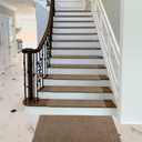PURE ERA Bullnose Carpet Stair Treads Set Tape Free Non-Slip Indoor Stair Protectors Pet Friendly Rugs Covers Soft Skid Resistant Washable Reusable 9.5" x 30"(14 Pieces, Camel Brown)