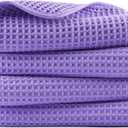 POLYTE 430 GSM Microfiber Lint Free Hand Towel, 16 x 30 in, 4 Pack (Waffle Weave)