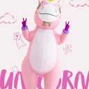 Spooktacular Creations Halloween Inflatable Costume, Full Body Unicorn Blow Up Costume for Adult Holiday Themed Cosplay Party (Pink)