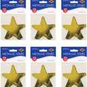 Beistle S57027-GDAZ6 Metallic Star Cutouts, 72 Piece, 3.5", Gold