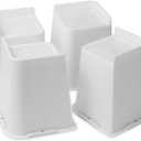Bed Risers 1 inch, 2 inch, 3 inch, 4 inch, 6 inch, 8 inch Heavy Duty, Oversized Furniture Riser for Couch Sofa Table Chair Leg Frame Dorm, Support up to 6000 Lbs (White 4 Pack, 6 inch)