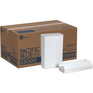 Pacific Blue Select Premium 2-Ply C-Fold Paper Towels by GP PRO (Georgia-Pacific) , White, 23000, 120 Towels Per Pack, 12 Packs Per Case, 120 Count