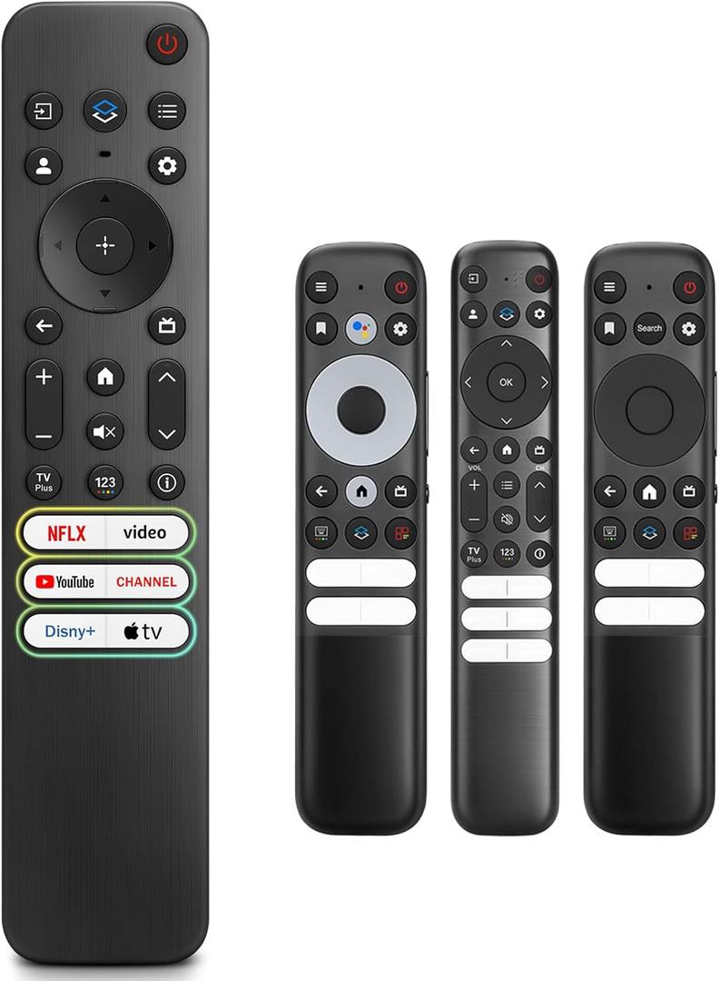 Replacement Remote Only for TCL-Google-TV-Remote-Control, for TCL 4K Google Smart TV UHD HDR QD-MINI-LED QLED
