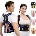 Posture Corrector for Women & Men, Back Brace Advanced Full Back Support for Upper & Lower Back Pain Relief, Spine, Neck, and Hump, XStyle MedicalGrade Lumbar Support System with Adjustable Shoulder Straightener and Breathable Design for Long Sitting,Size: Medium