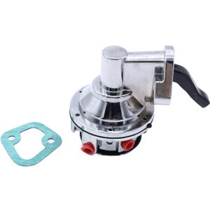 1 PC SHLPDFM Mechanical Fuel Pump Chrome Two-Valve 6 PSI 1/4 NPT Inlet/Outlet Compatible With GMC Chevrolet BBC Big Block Chevy GMC V8 396 402 454 Engine
