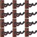 Sound harbor Guitar Wall Mount 12 Pack Bulk Wood Guitar Hanger Mount Hook Stand Wall for Acoustic, Electric Guitar, Bass