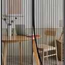 Magnetic Mesh Screen Door Curtain,Heavy Duty Polyester Material,Hands Free Entry and Self Sealing Design Keep Bugs Out, Pet and Kid Friendly,Easy Install,Black,32" x 80"