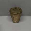 Creative Co-Op 5-1/4" Round x 5-3/4"H Pleated Mercury Glass Tealight/Votive Holder, Antique Gold Finish