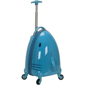 Rockland Jr. Kids' My First Hardside Spinner Luggage, Carry-On, Shark, 17"
