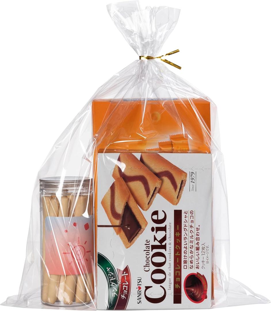 2 x joybest 500 Pcs Cellophane Gift Bags, 9x12 inches Clear Plastic Treat Goodie Bags with Twist Ties for Mugs, Gift Wrapping, Party Favors