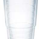 Tervis Clear & Colorful Lidded Made in USA Double Walled Insulated Tumbler Travel Cup Keeps Drinks Cold & Hot, 24oz, Turquoise Lid