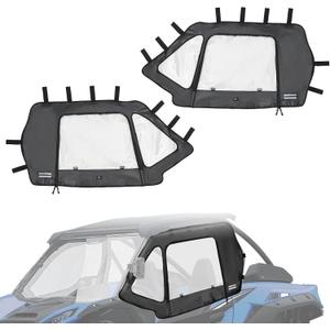 KEMIMOTO Upgraded Soft Upper Doors Compatible with Kawasaki Teryx KRX 1000 2026 2025 2024 2023 2022 2021 2020, Clear Door Cab UTV Enclosure Kit KRX Side Windows Replace 99994-1298 Accessories