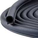 39.4 Ft CloudBuyer Weather Stripping Door Seal Strip for Door Frame, Self-Adhesive Door Seals Weather Stripping, Gap Protection (5/16-11/20 inch) for Doors & Windows (Black)