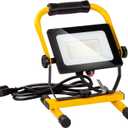 30W LED Work Light, 5000LM Portable Flood Lights, 6ft Cord with Plug & Switch IP66 Waterproof,5000K,Adjustable Working Lights for Workshop, Garage, Construction Site