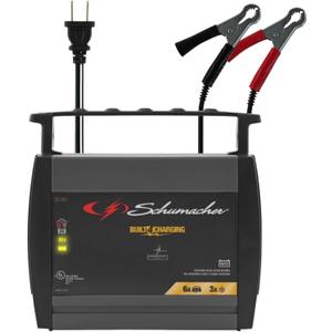 Schumacher Electric 6A Car Battery Charger and Maintainer, 3-in-1 Solution, for 6V/12V Power Sport, Automotive, and Marine Batteries, SC1357