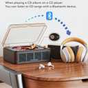 CARONSORT CD Player with Speakers Bluetooth Nostalgic Retro Portable CD Players for Home Wood Music Player FM Radio for HomeWired and Remote Control-Walnut Brown