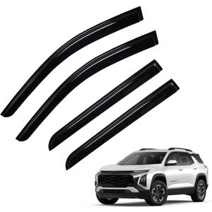 FIILINES Rain Guards for Chevrolet Chevy Equinox 2025 2026, Tape-On Side Window Deflectors Visors for Equinox, 4PCS, Black (Not for EV)