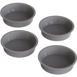 Silicone 5 Inch Cake Pan Round, Set of 4 Silicone Small Cake Pans Round 5 x 2 Inch, Nonstick Smash Cake Pans, Quick Release 5 IN Cake Pan for Baking Small Cakes
