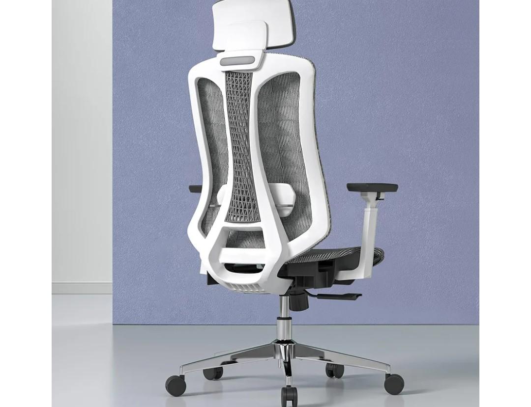 Ergonomic Office Chair, High Back Mesh Desk Chair - Adjustable Lumbar Support & 3D Armrests, Swivel Computer Chair with Headrest, Tilt Lock & PU Wheels for Home Office, Long Hours Work